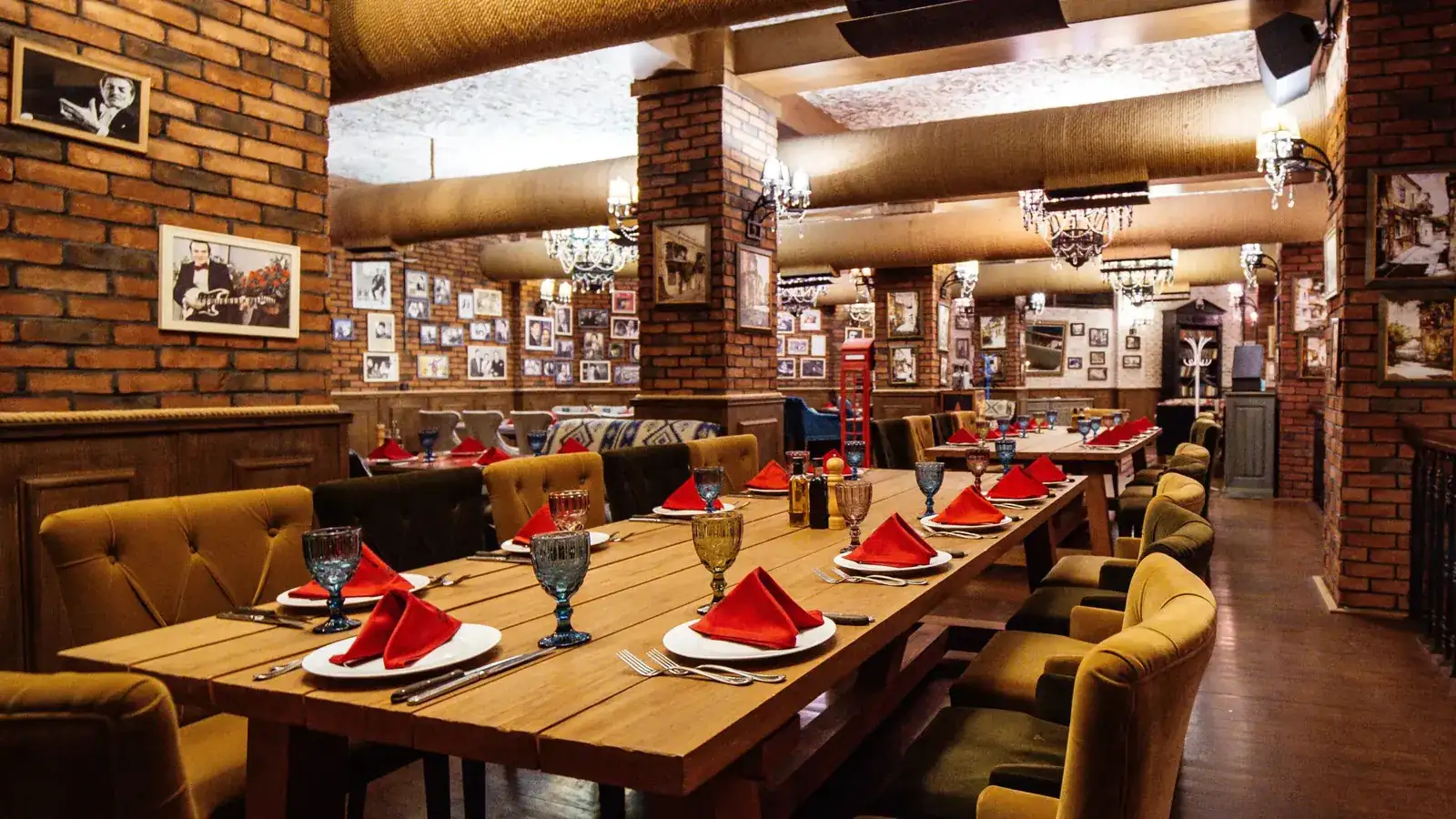 A busy local restaurant interior